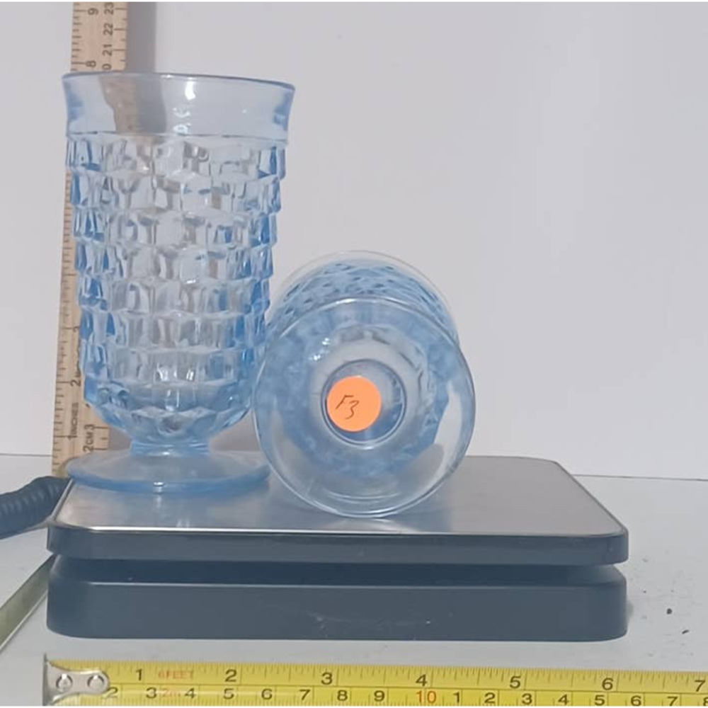 Blue glass goblets